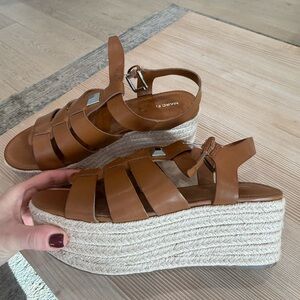 MARC FISHER Brown Leather Sandals